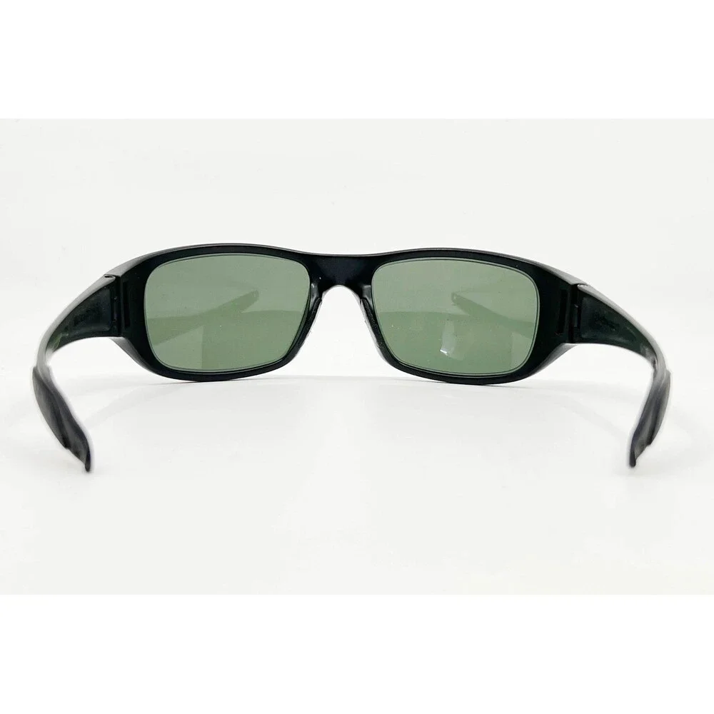 Liberty Sport Roadster Sunglasses Mens Black Green Wrap Around Rectangle